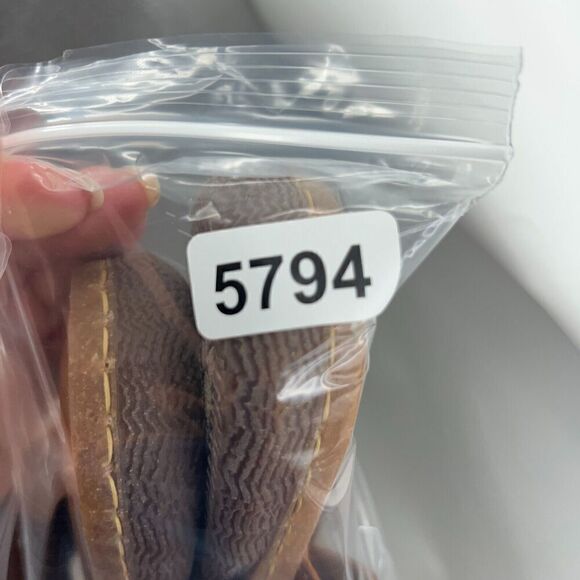 Born Monica Sandal Women's Size 10 Brown Leather Flower Slide Casual Flip Flop - Picture 8 of 11